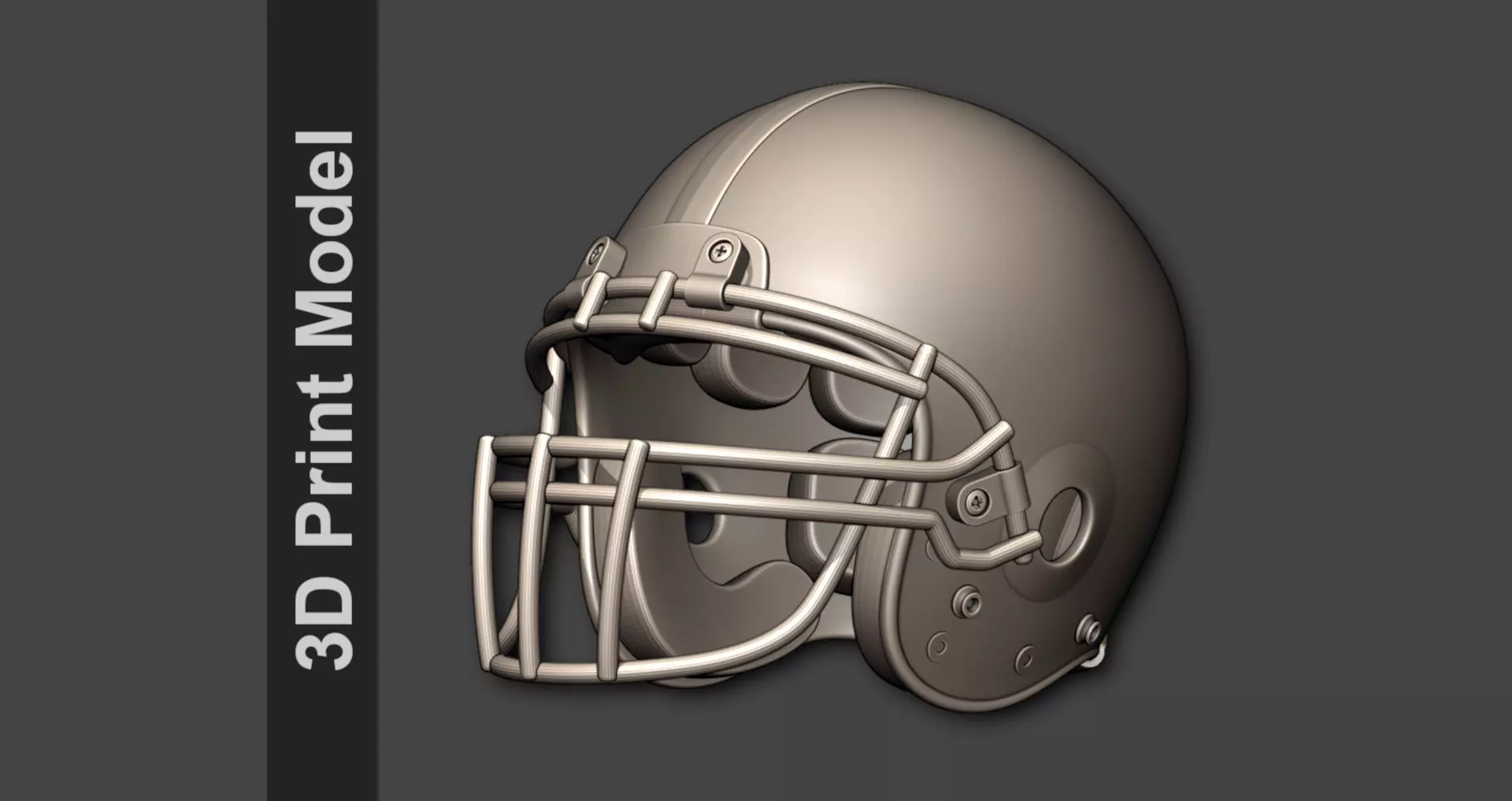 Classic 80s-2010s Football Helmet 3D print model_0