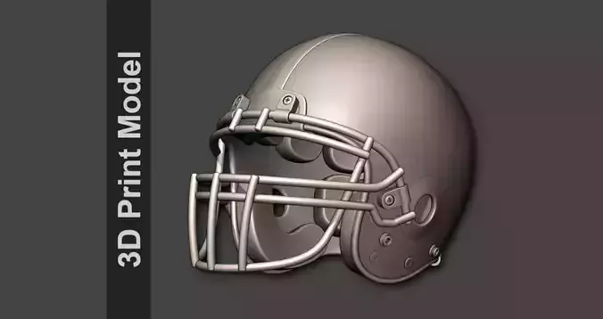 Classic 80s-2010s Football Helmet 3D print model