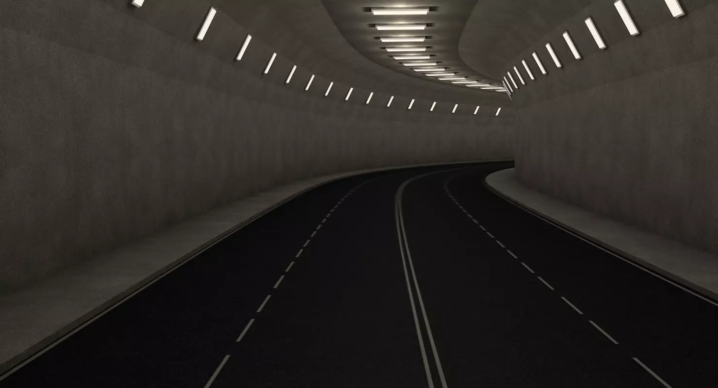 Highway Tunnel Low-poly 3D model