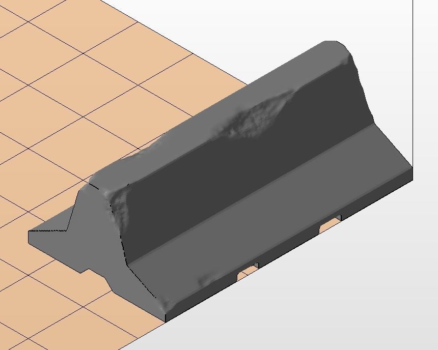 Concrete barrier and Dragon teeth  for wargames 3D print model_12