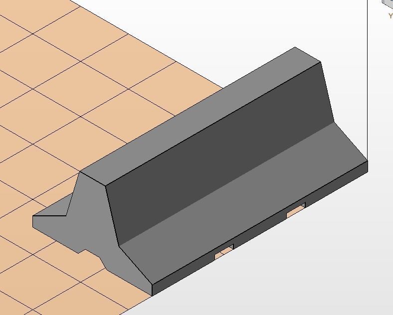 Concrete barrier and Dragon teeth  for wargames 3D print model_11