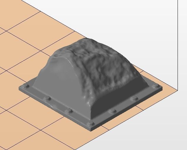 Concrete barrier and Dragon teeth  for wargames 3D print model_9