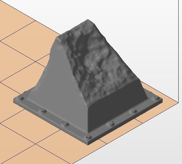 Concrete barrier and Dragon teeth  for wargames 3D print model_8