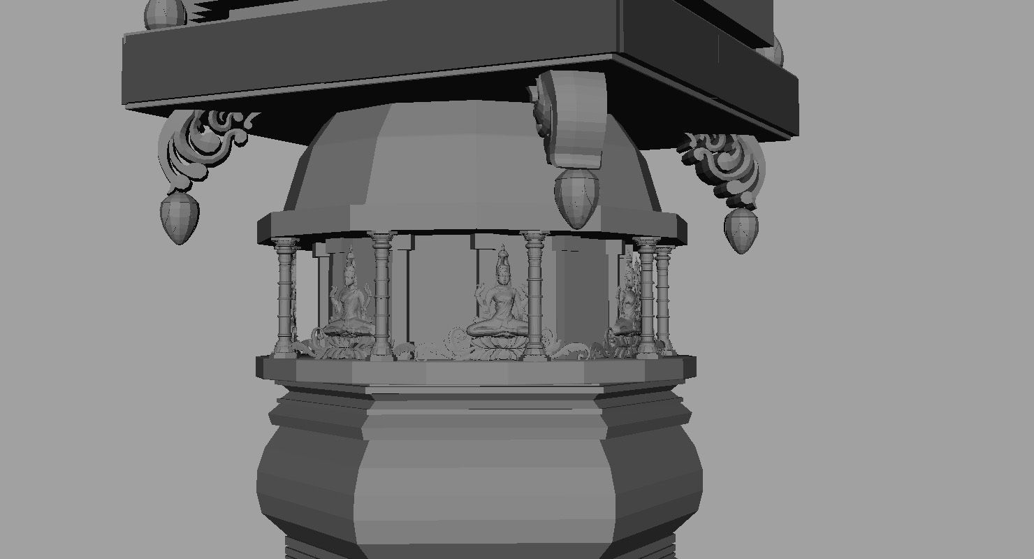 temple piller 3d model 3D model_9