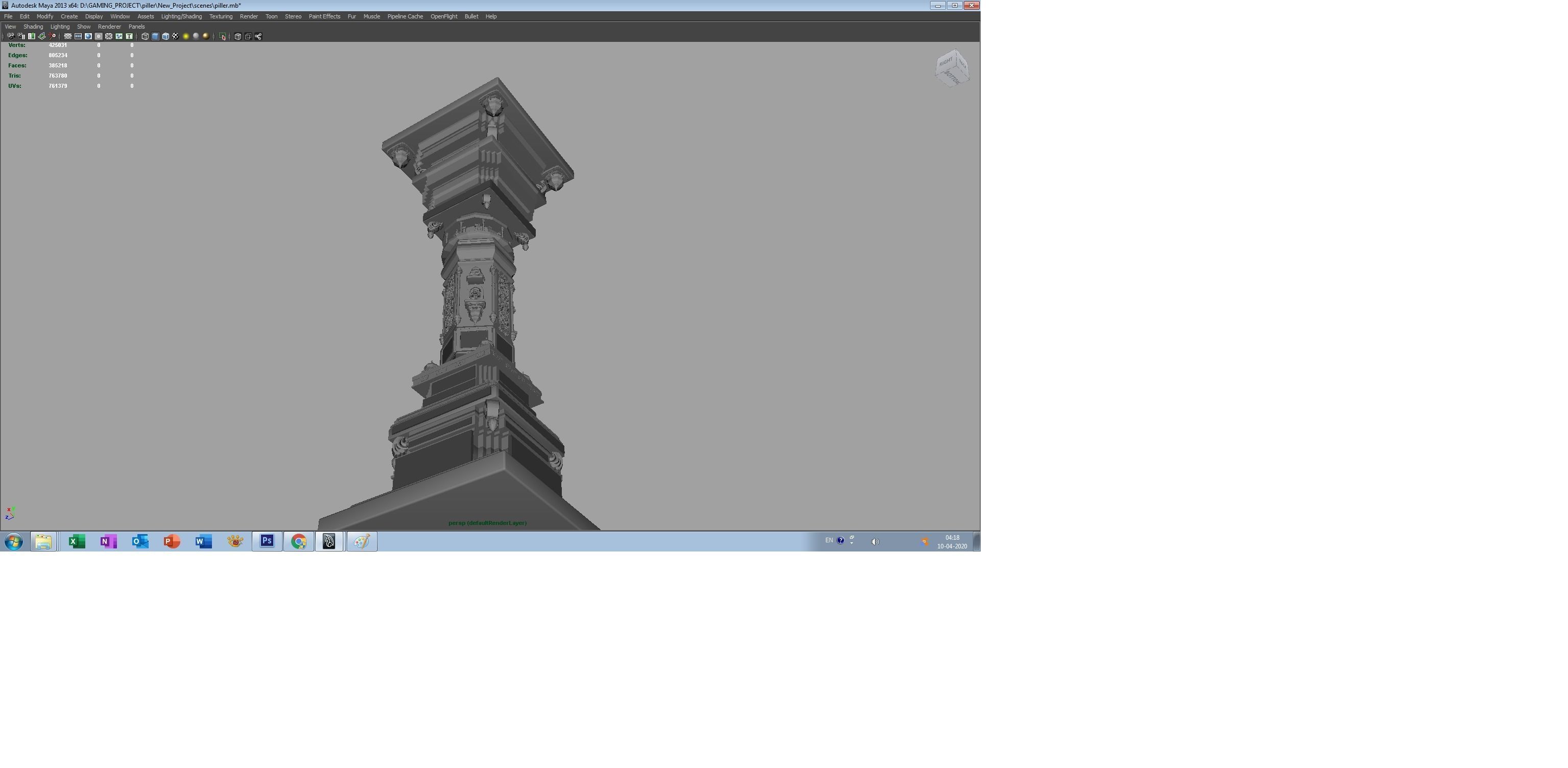 temple piller 3d model 3D model_18