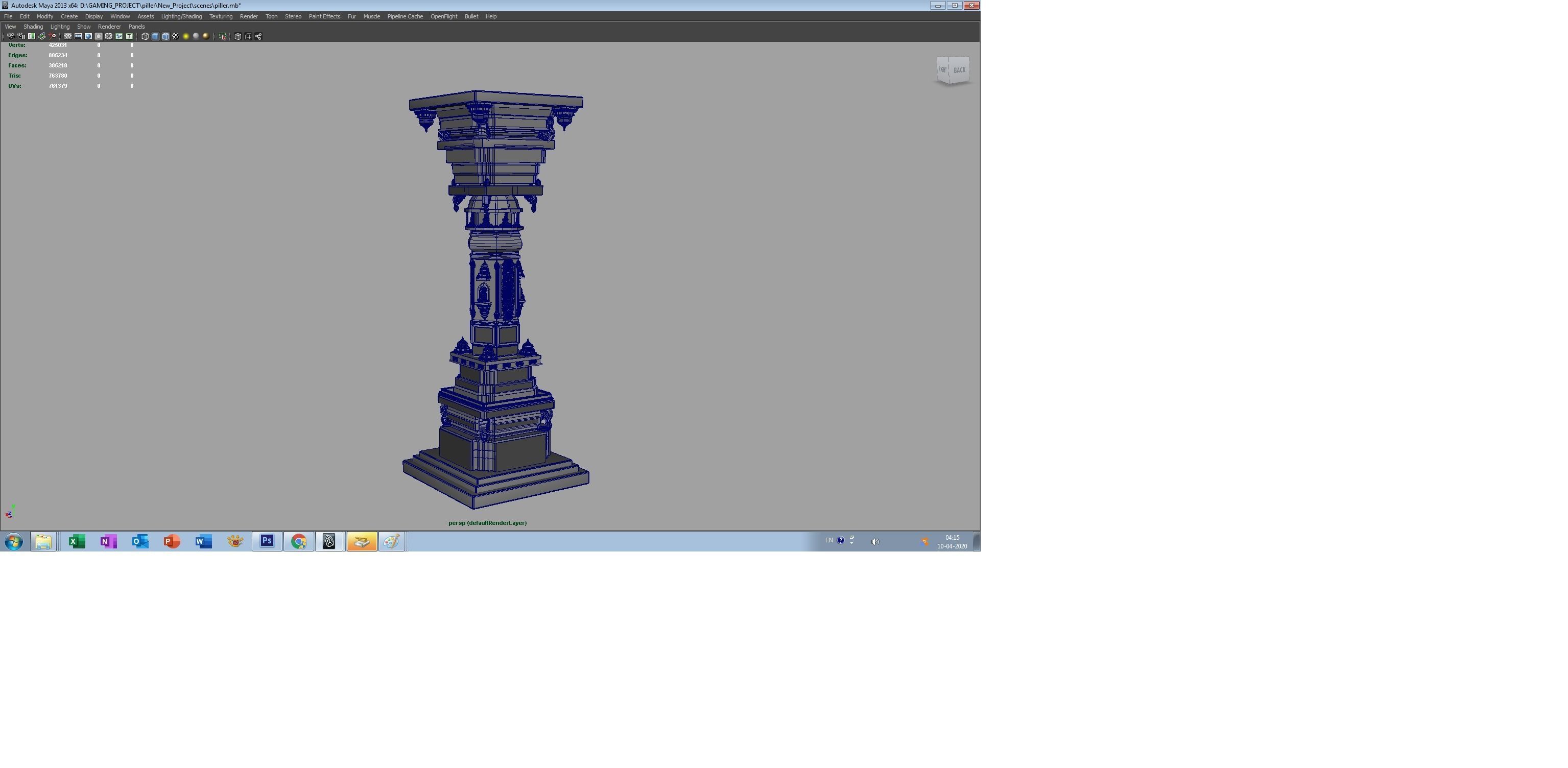 temple piller 3d model 3D model_12