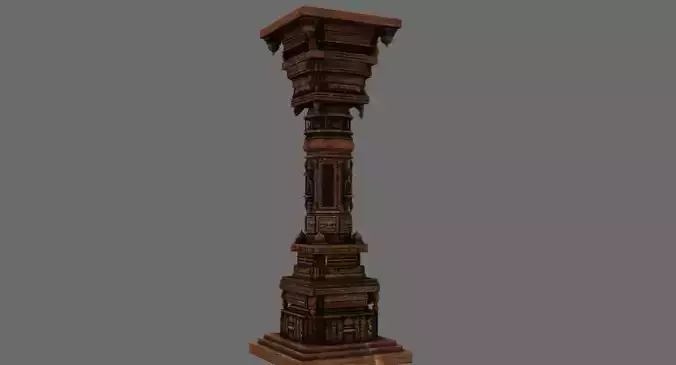 temple piller 3d model