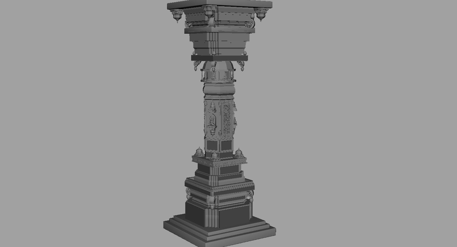 temple piller 3d model 3D model_6