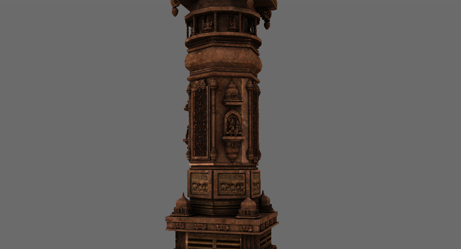 temple piller 3d model 3D model_4