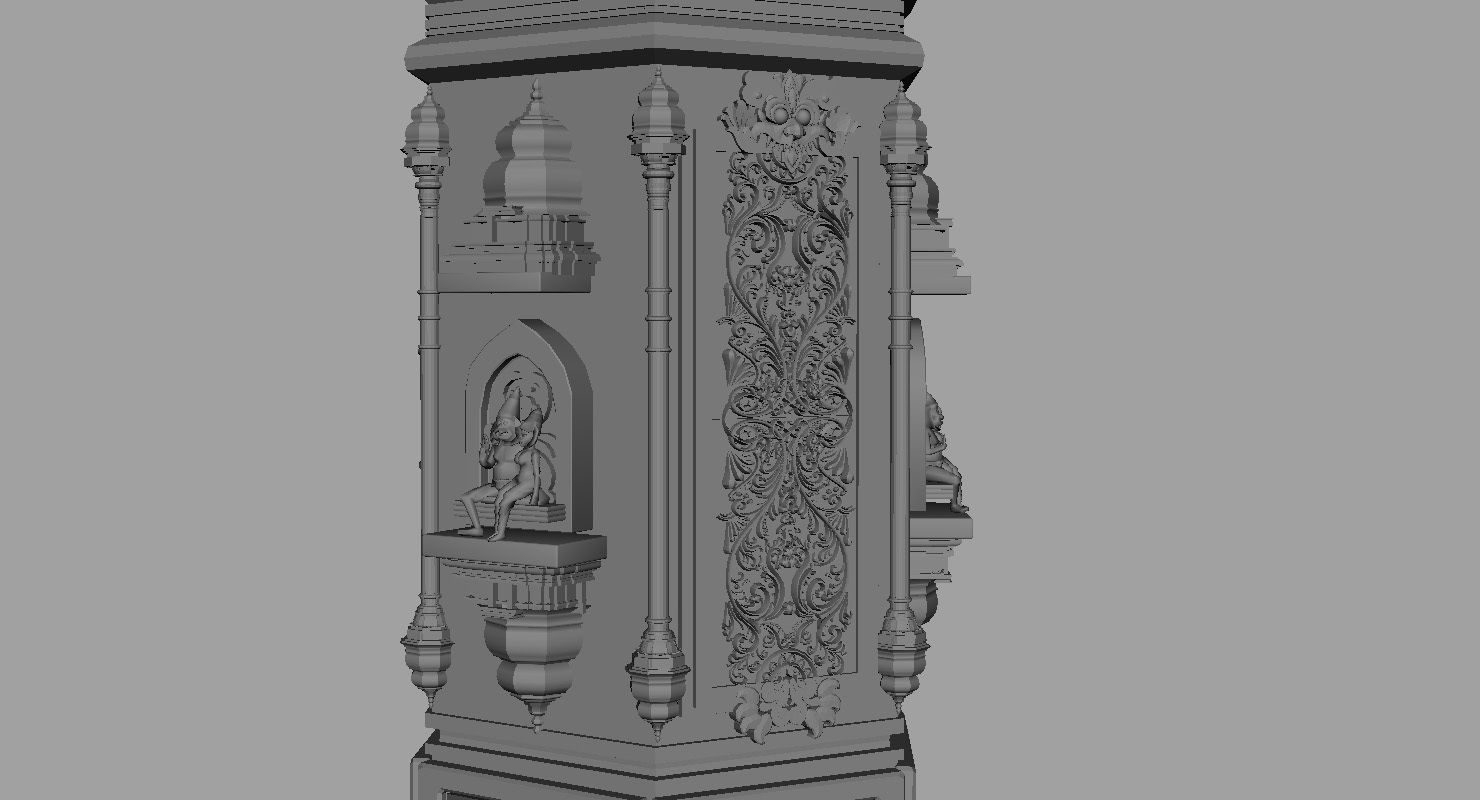 temple piller 3d model 3D model_8