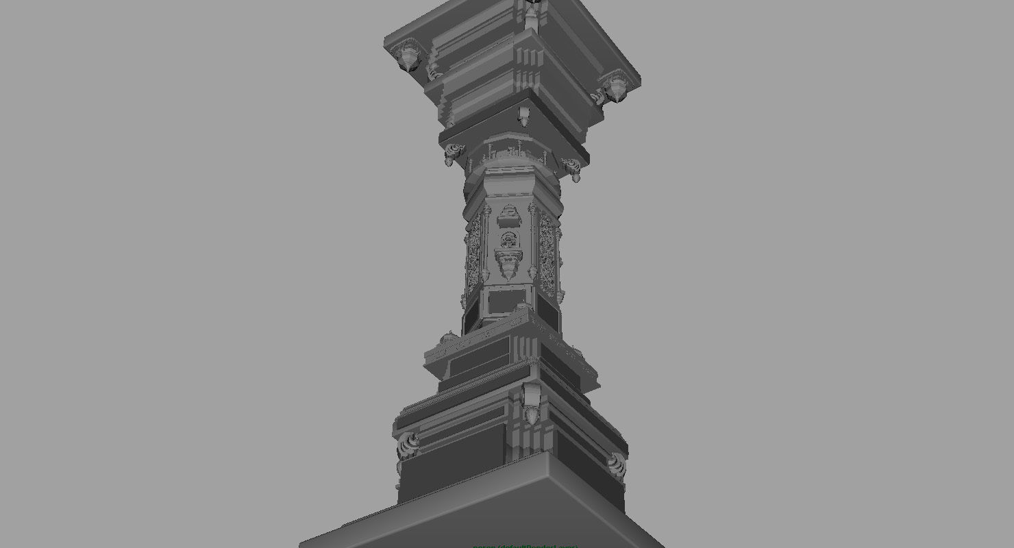 temple piller 3d model 3D model_11