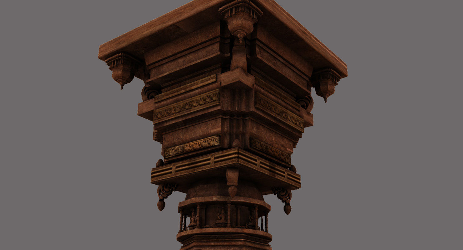temple piller 3d model 3D model_5