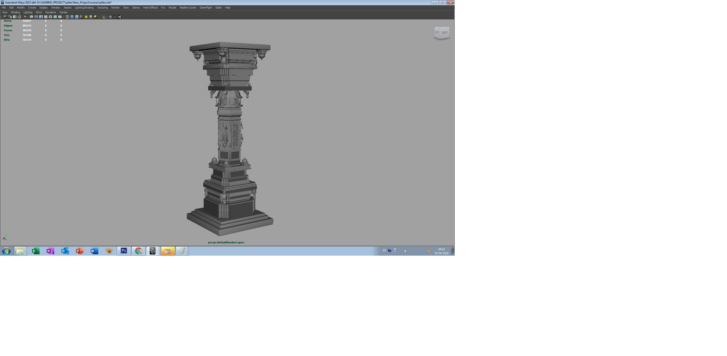 temple piller 3d model 3D model_13