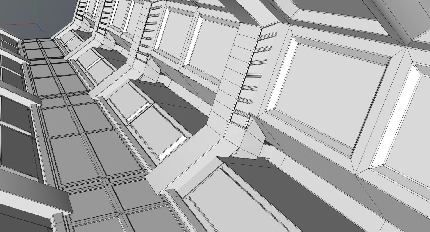 Sci Fi Corridor Low-poly 3D model_13