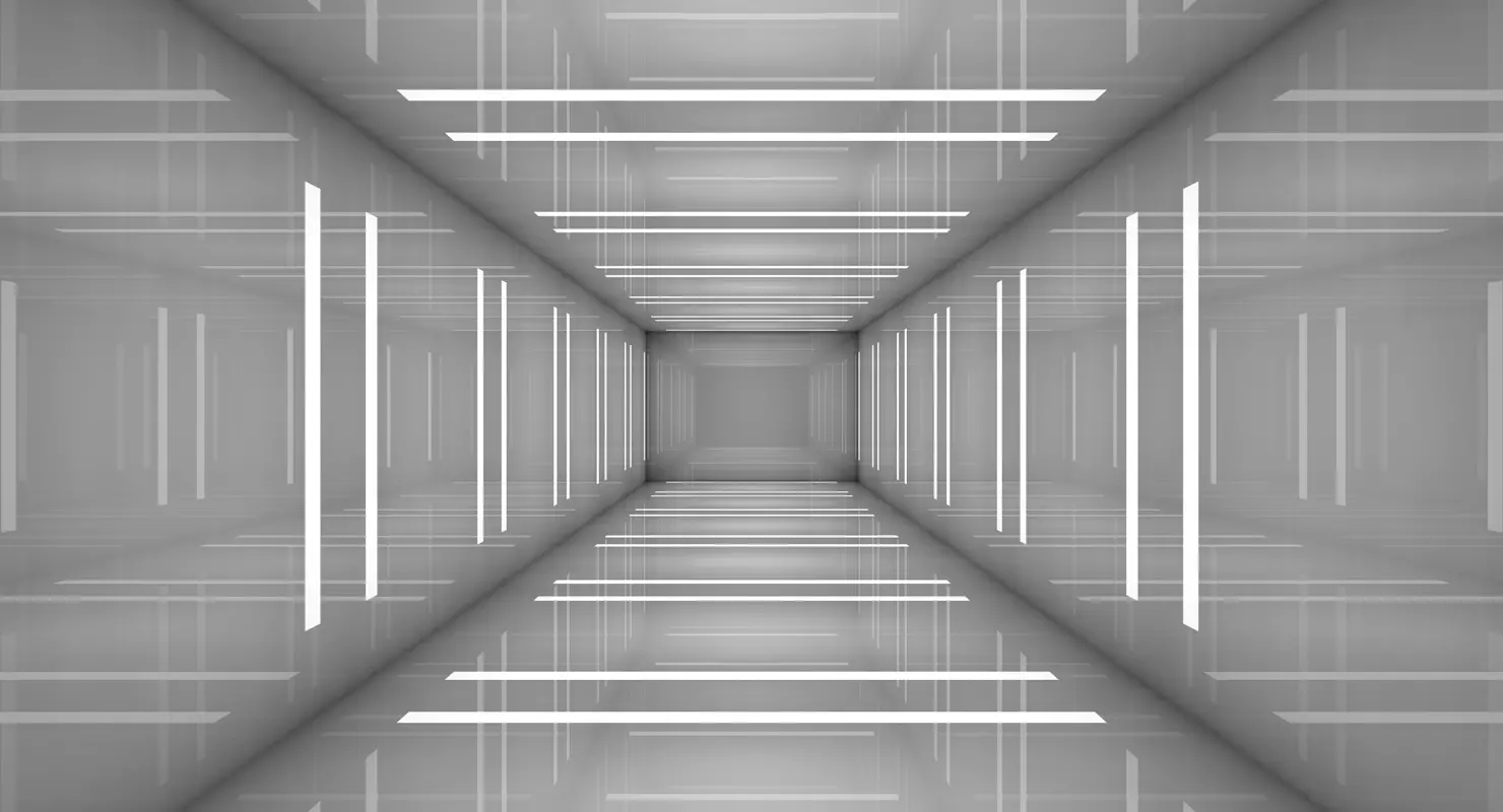 Sci Fi Corridor Low-poly 3D model_0