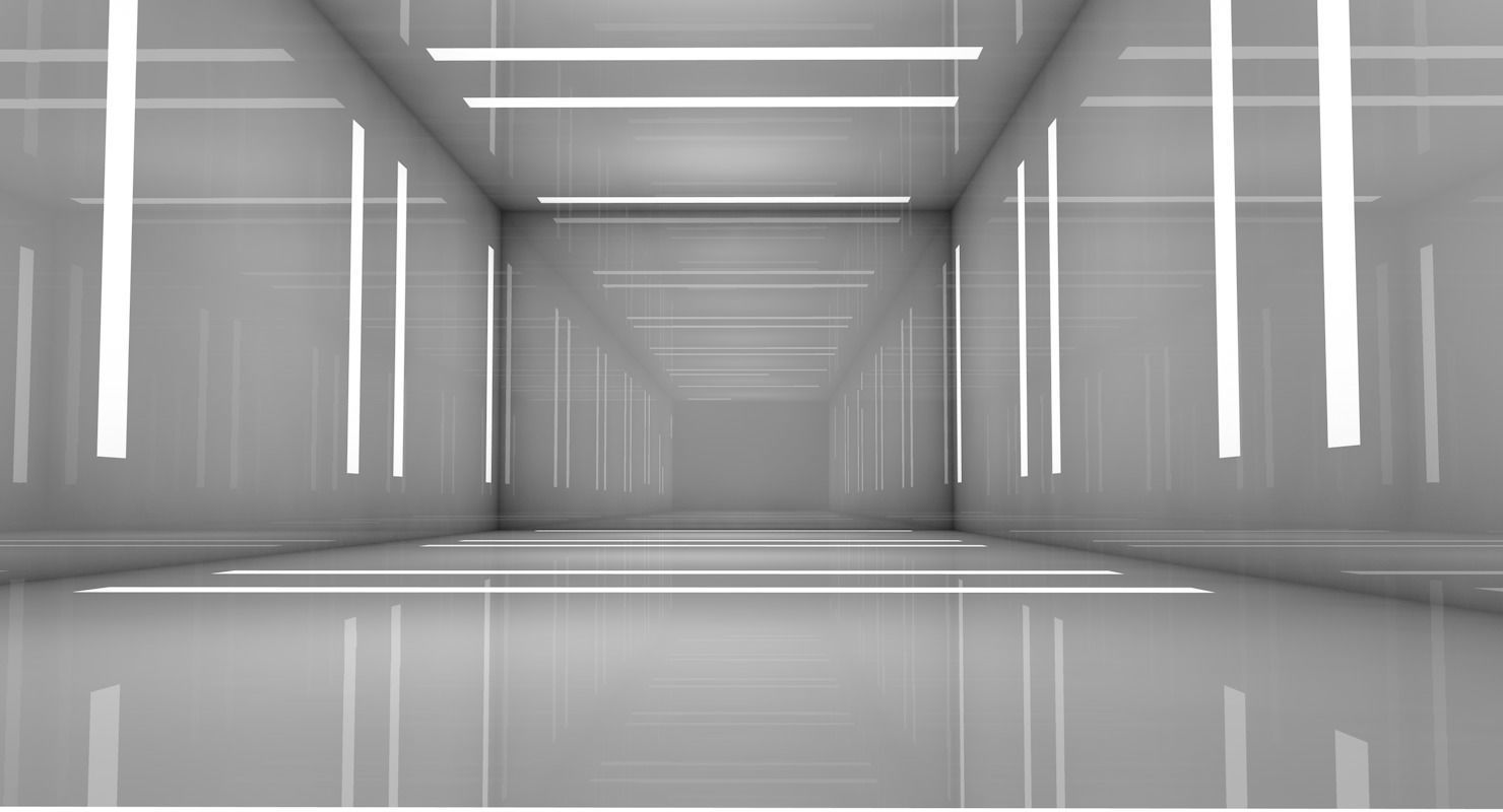 Sci Fi Corridor Low-poly 3D model_5