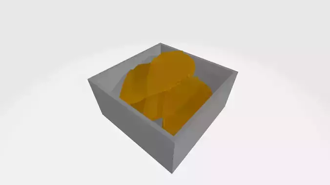 Low-Poly Cartoon Chicken Nugget Box