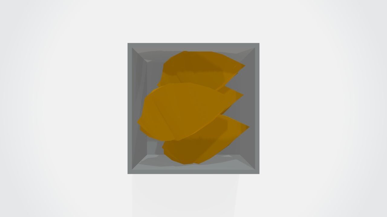 Low-Poly Cartoon Chicken Nugget Box Low-poly 3D model_3