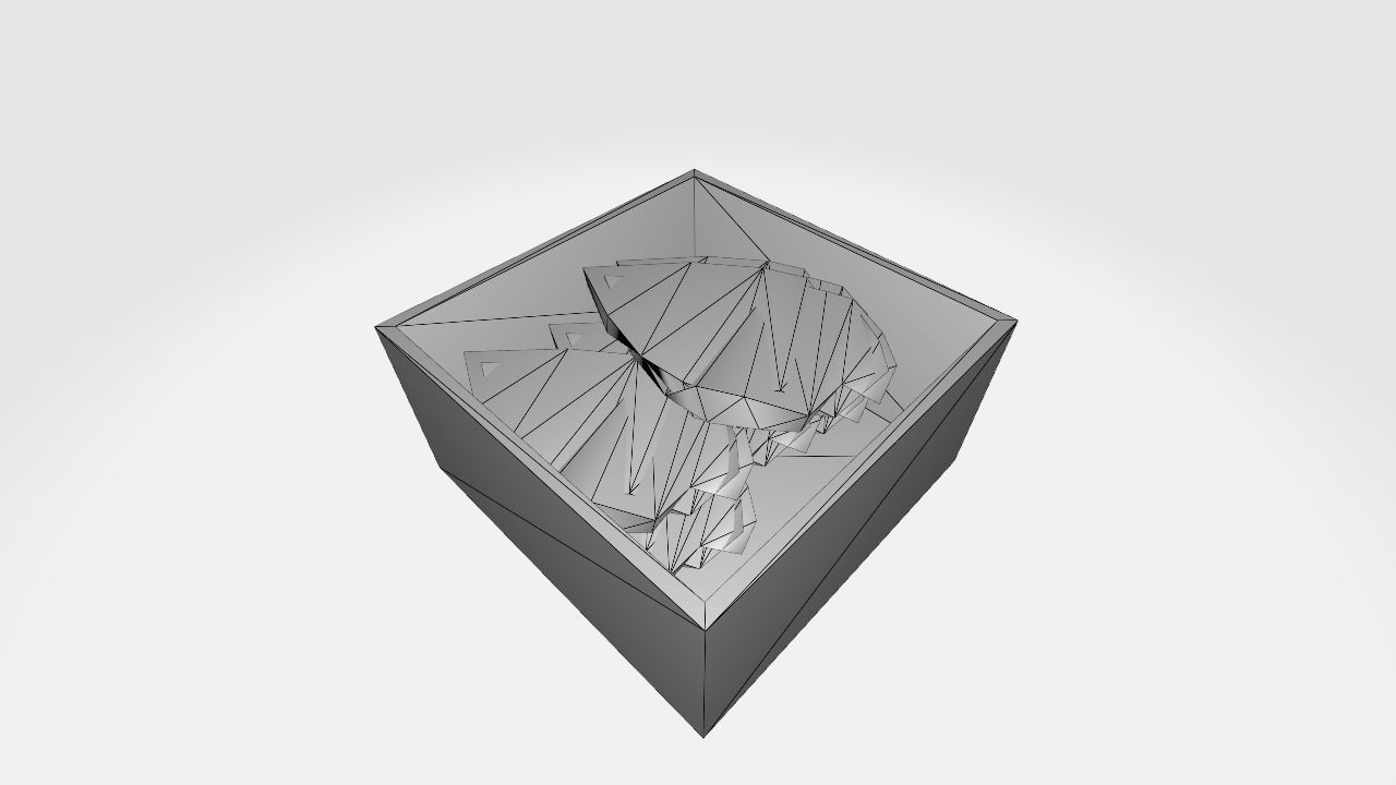 Low-Poly Cartoon Chicken Nugget Box Low-poly 3D model_10