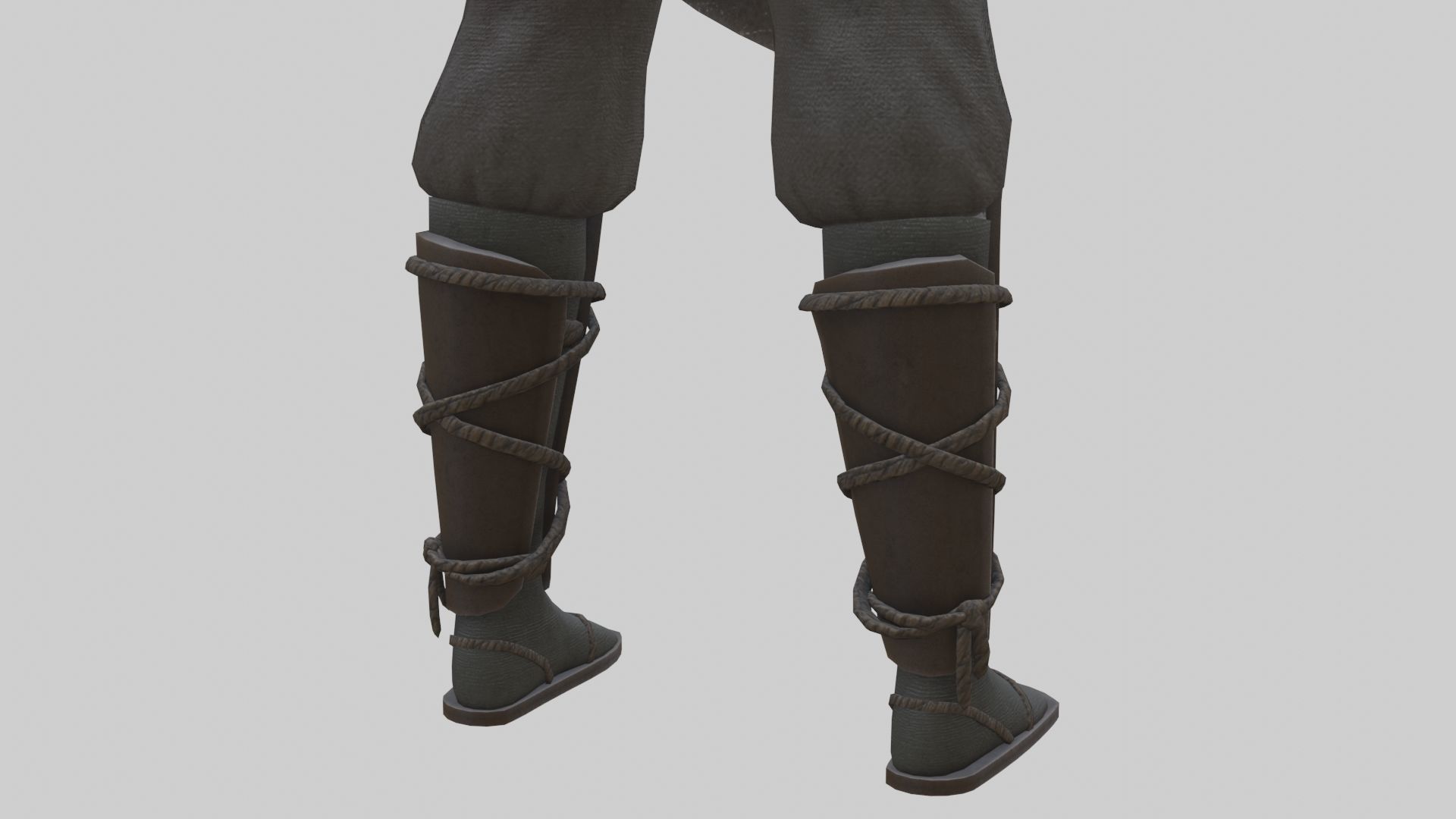 Ghost Samurai Warrior With PBR Materials And Multiple Skins Low-poly 3D model_6