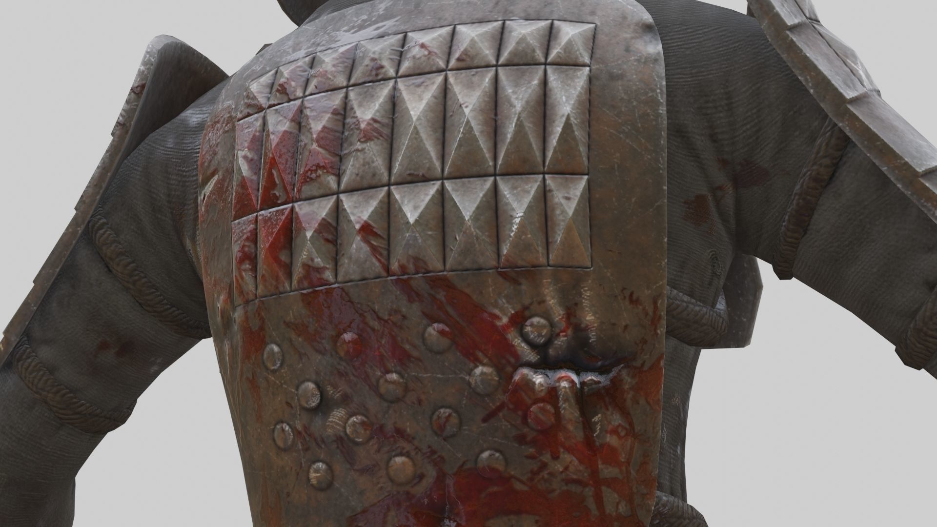 Ghost Samurai Warrior With PBR Materials And Multiple Skins Low-poly 3D model_25