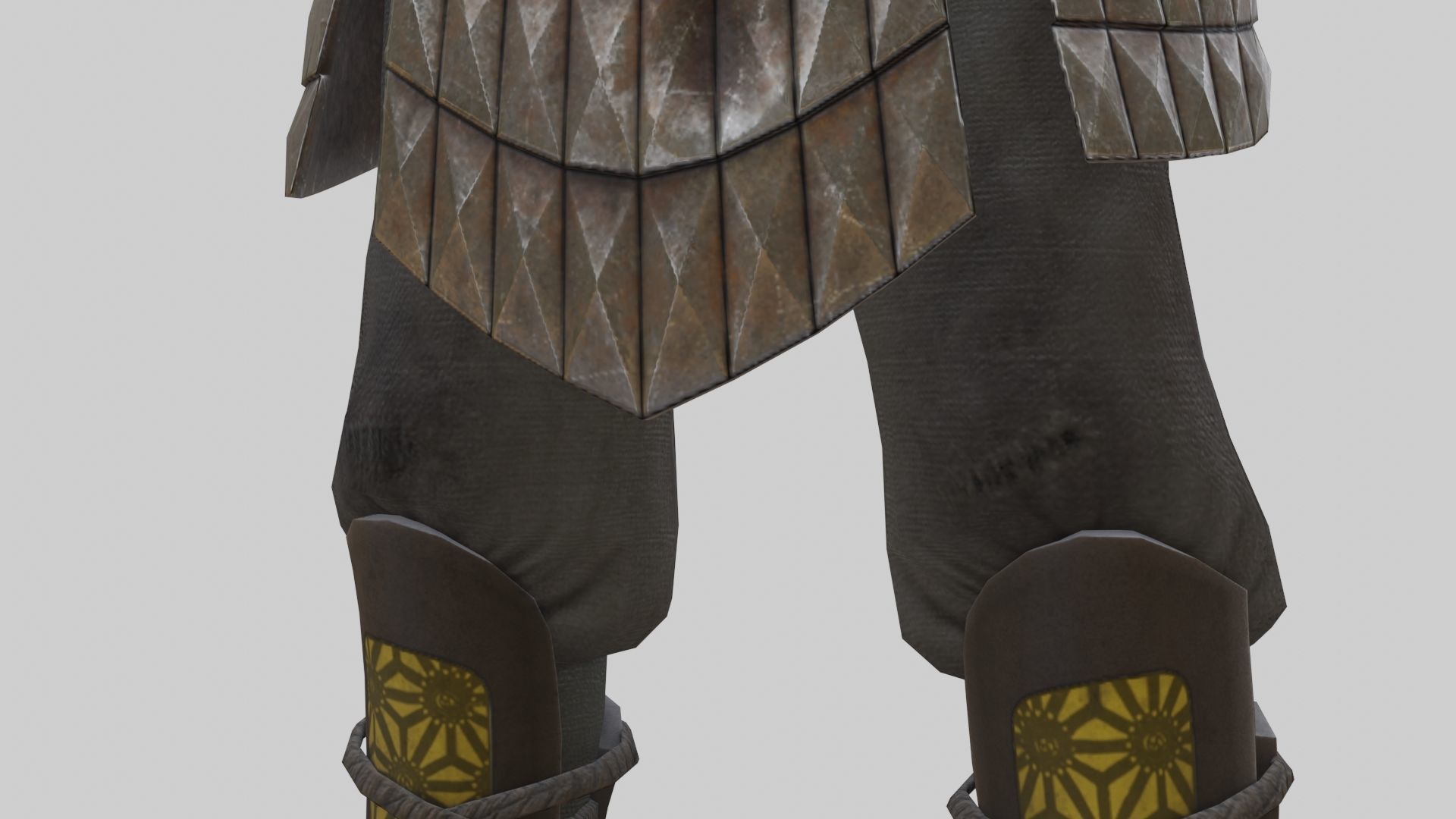 Ghost Samurai Warrior With PBR Materials And Multiple Skins Low-poly 3D model_28