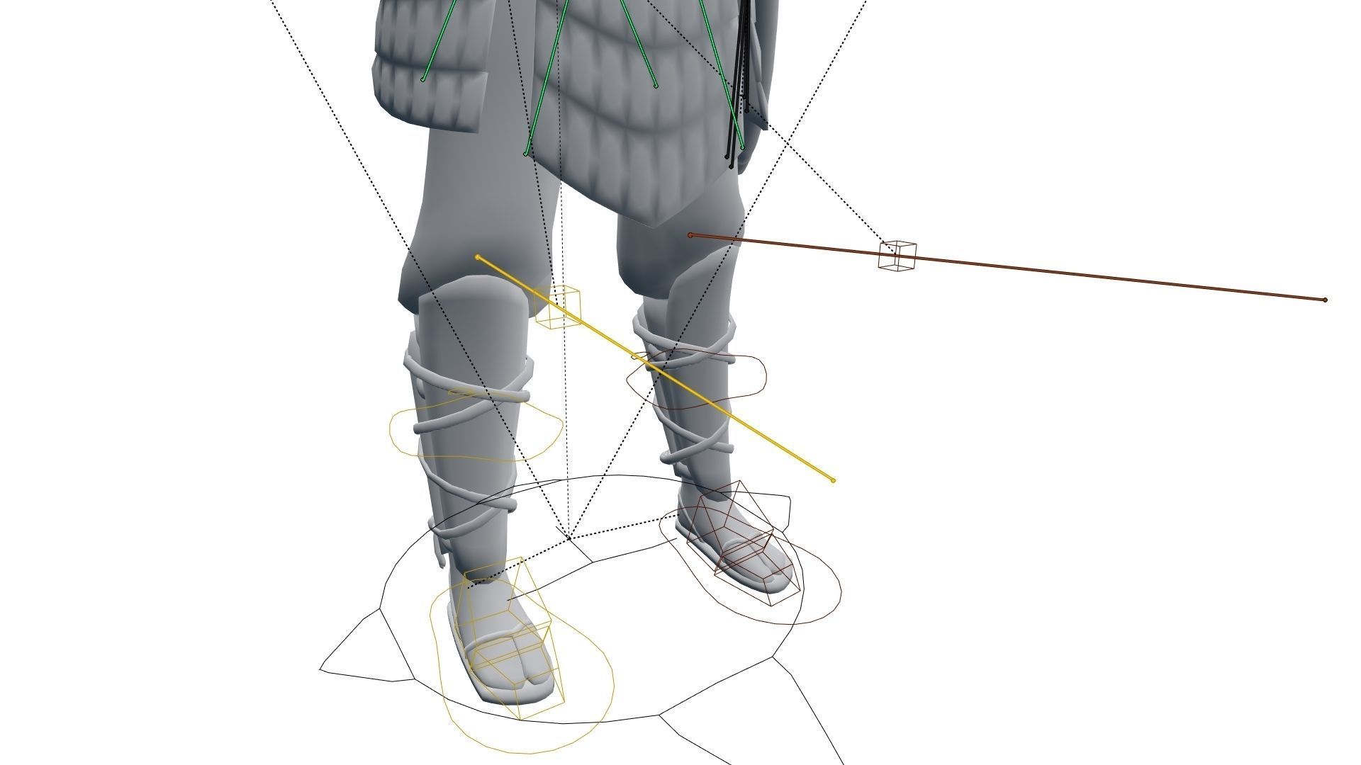 Ghost Samurai Warrior With PBR Materials And Multiple Skins Low-poly 3D model_51