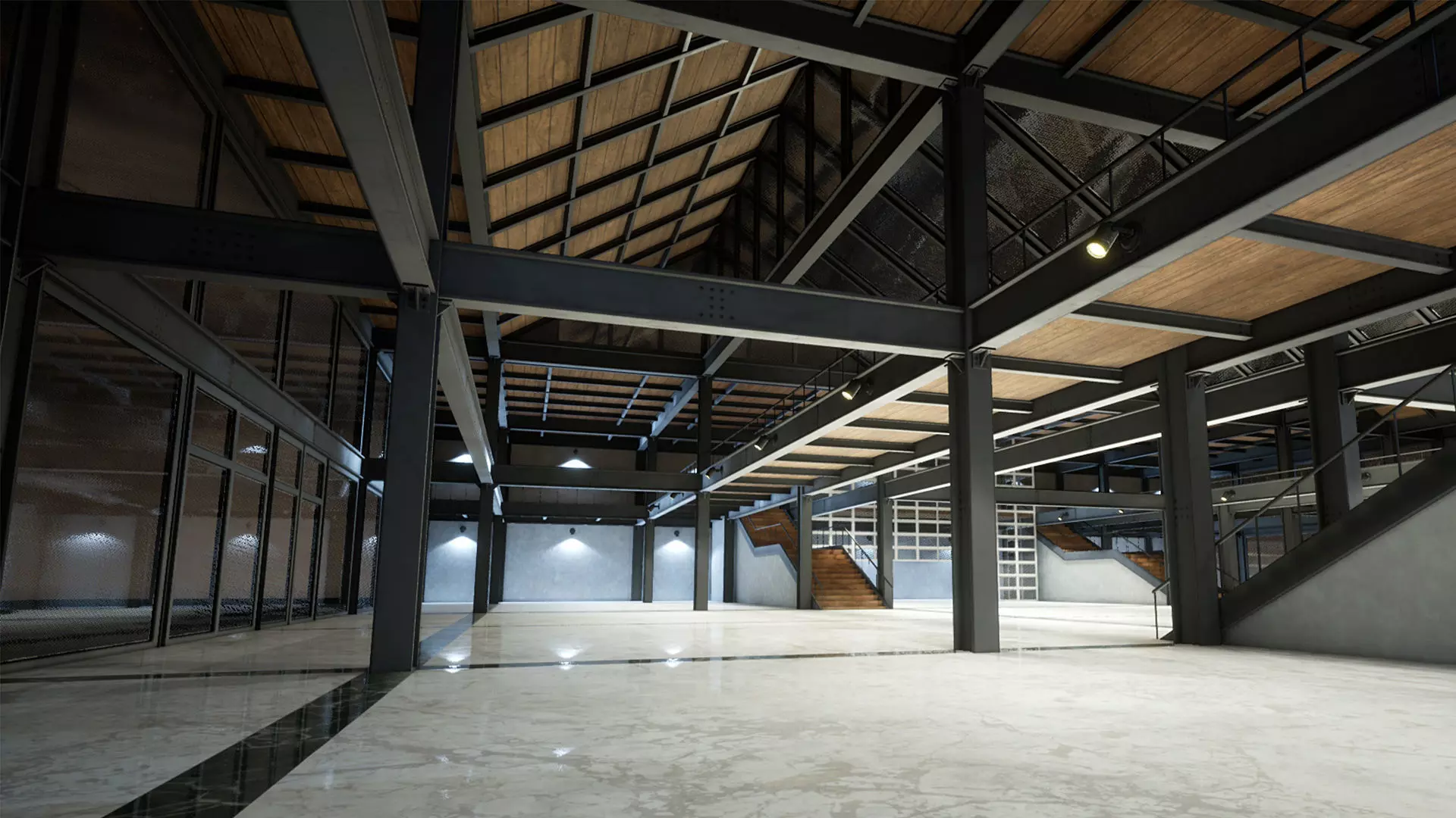 Industrial Office 01 Low-poly 3D model