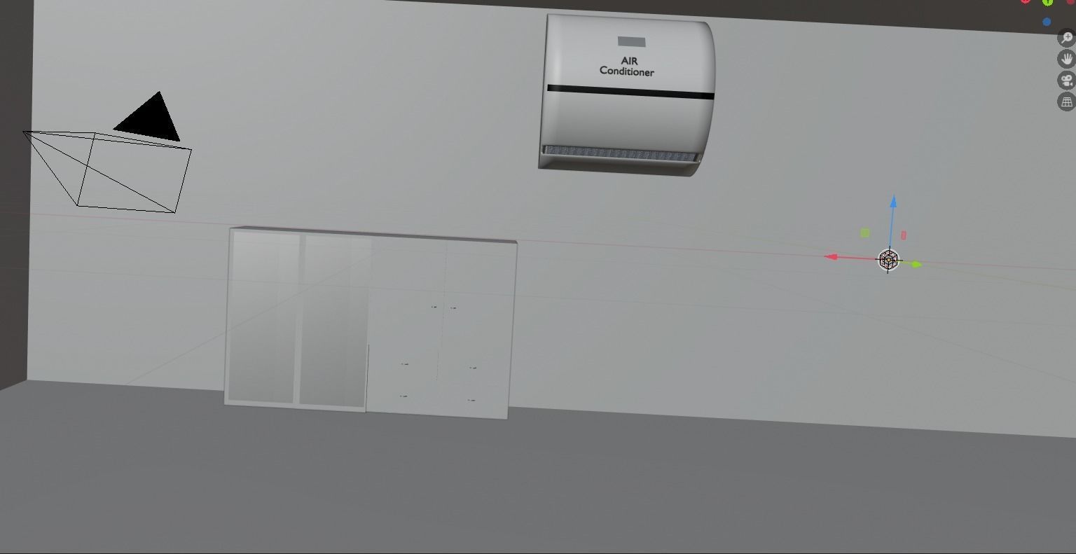 Bedroom empty room with window 3D model_17