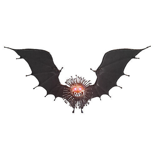 Black coronavirus with bat wings 3D model