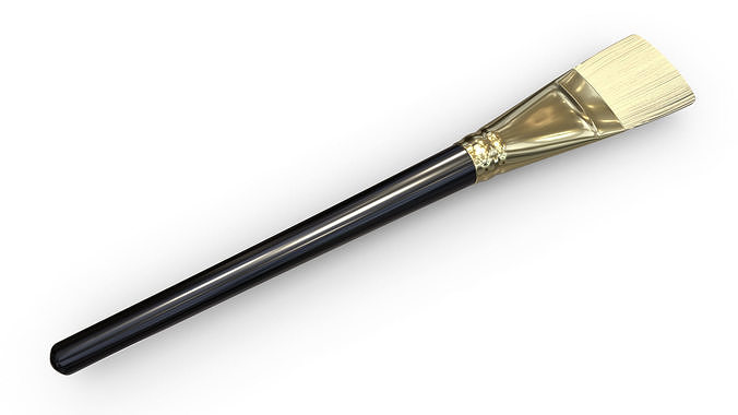 Flat Paintbrush Low-poly 3D model