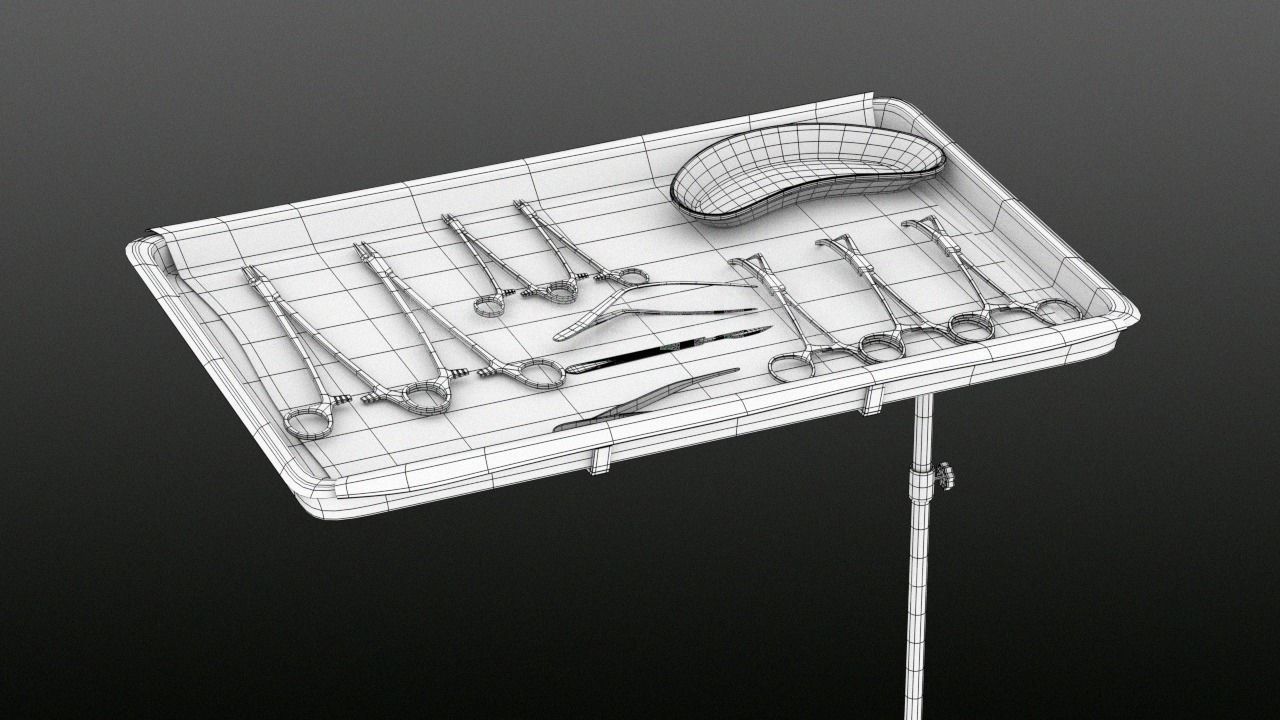 Surgery Tray Set 3D model_4