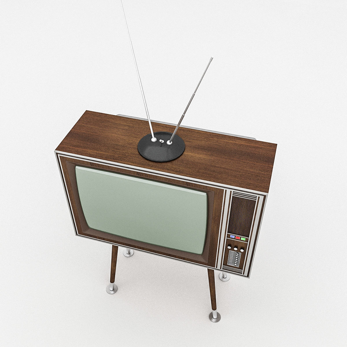 3D Retro Tv Model Low-poly 3D model_2