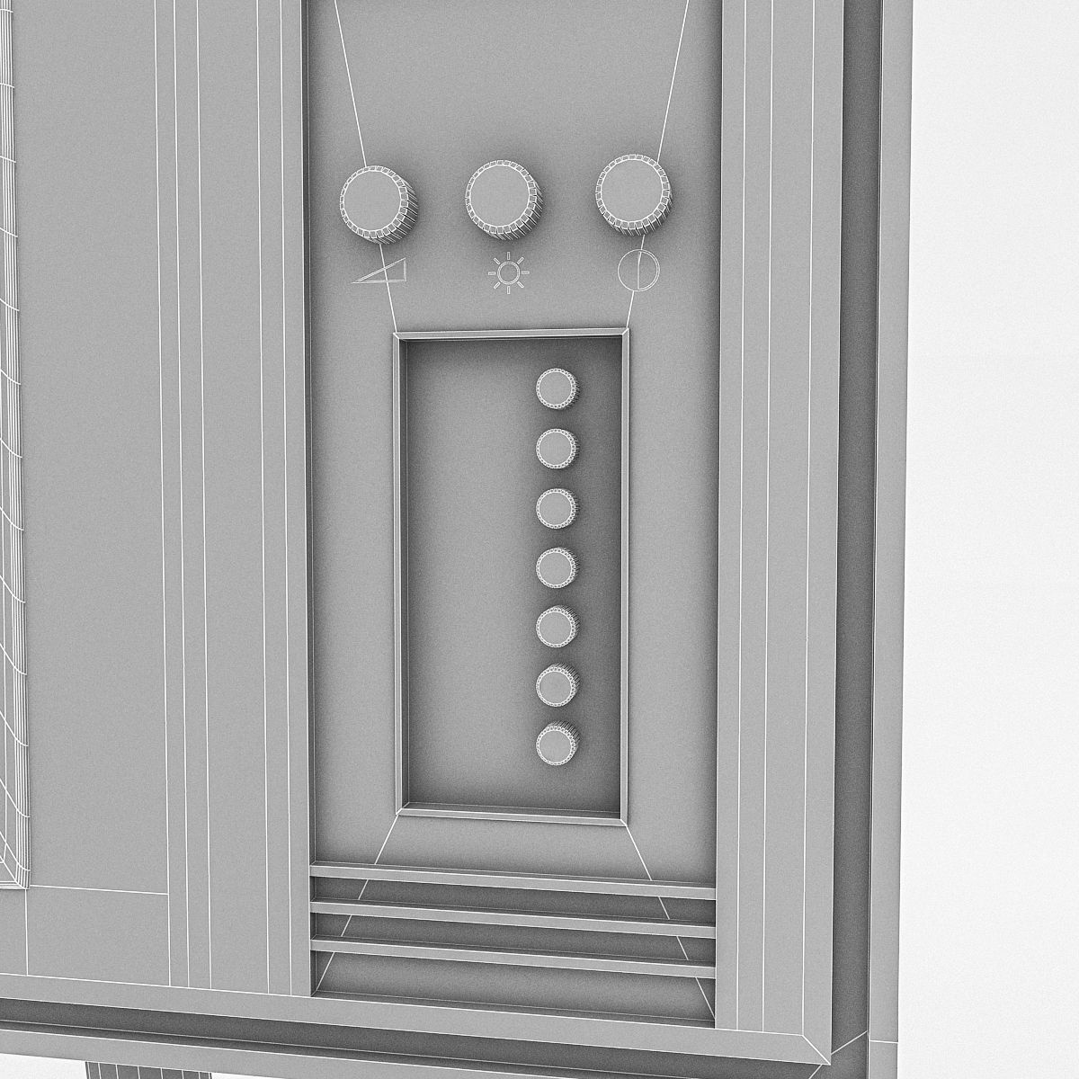 3D Retro Tv Model Low-poly 3D model_6