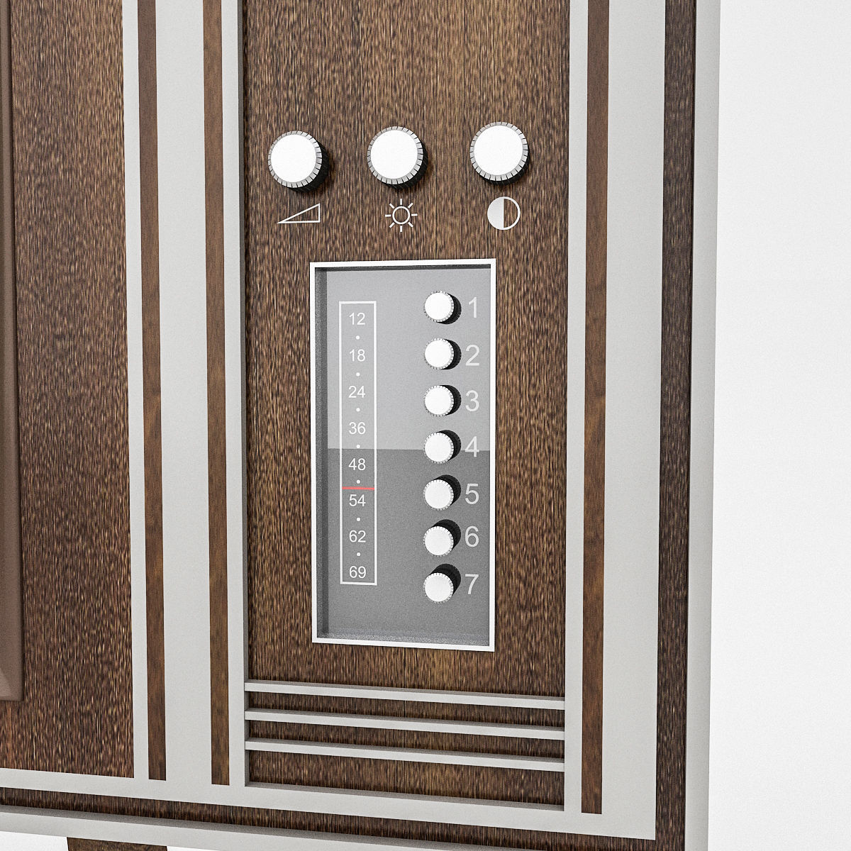 3D Retro Tv Model Low-poly 3D model_1