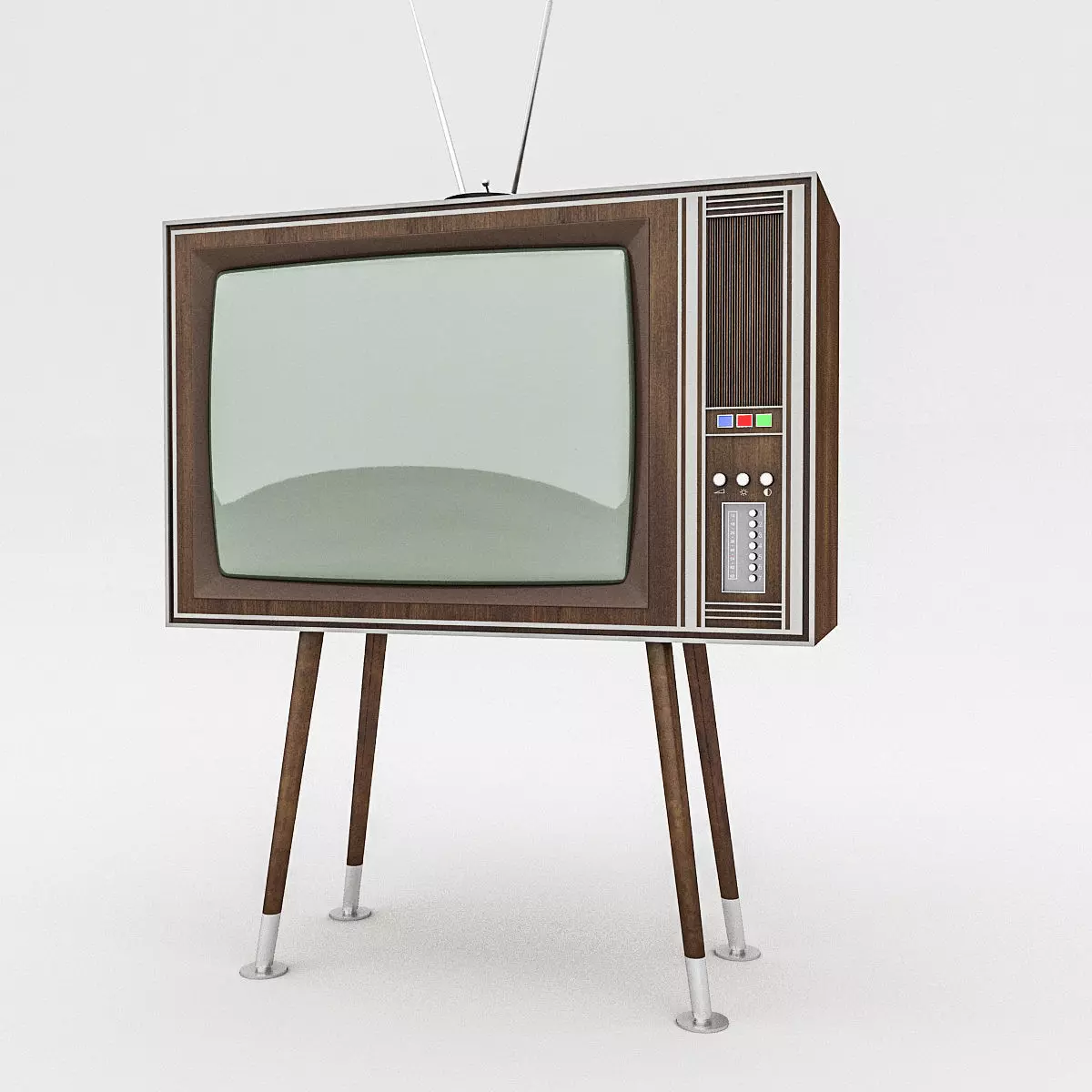 3D Retro Tv Model Low-poly 3D model_0
