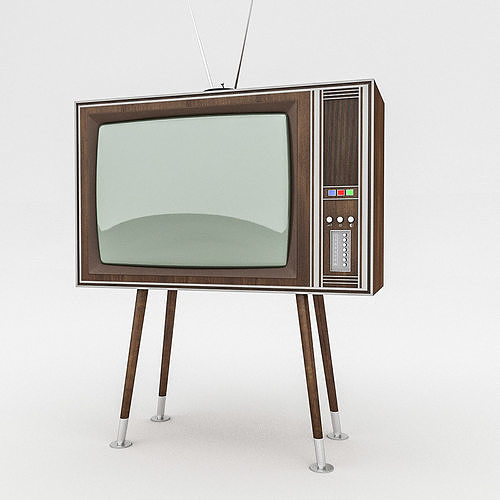 3D Retro Tv Model Low-poly 3D model