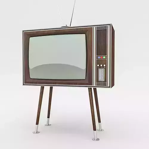 3D Retro Tv Model Low-poly 3D model