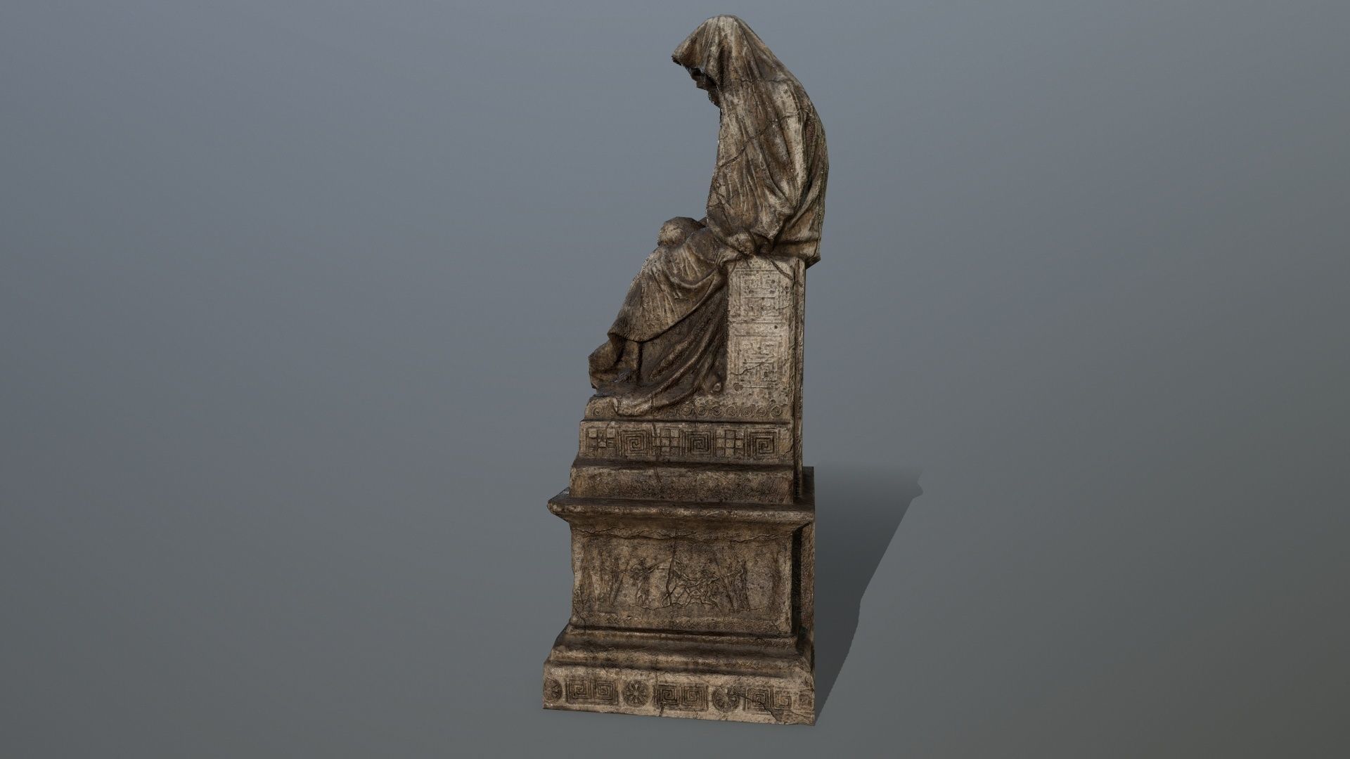 statue 1 Low-poly 3D model_13