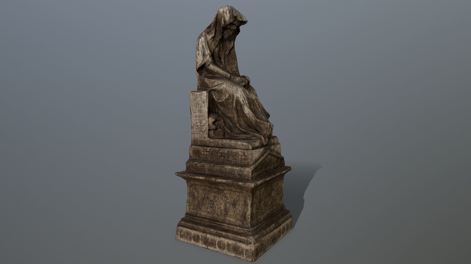 statue 1 Low-poly 3D model_8