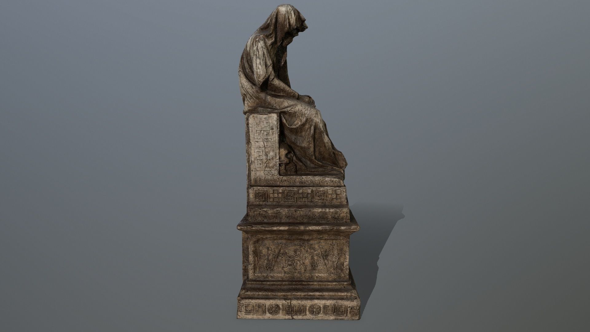 statue 1 Low-poly 3D model_9