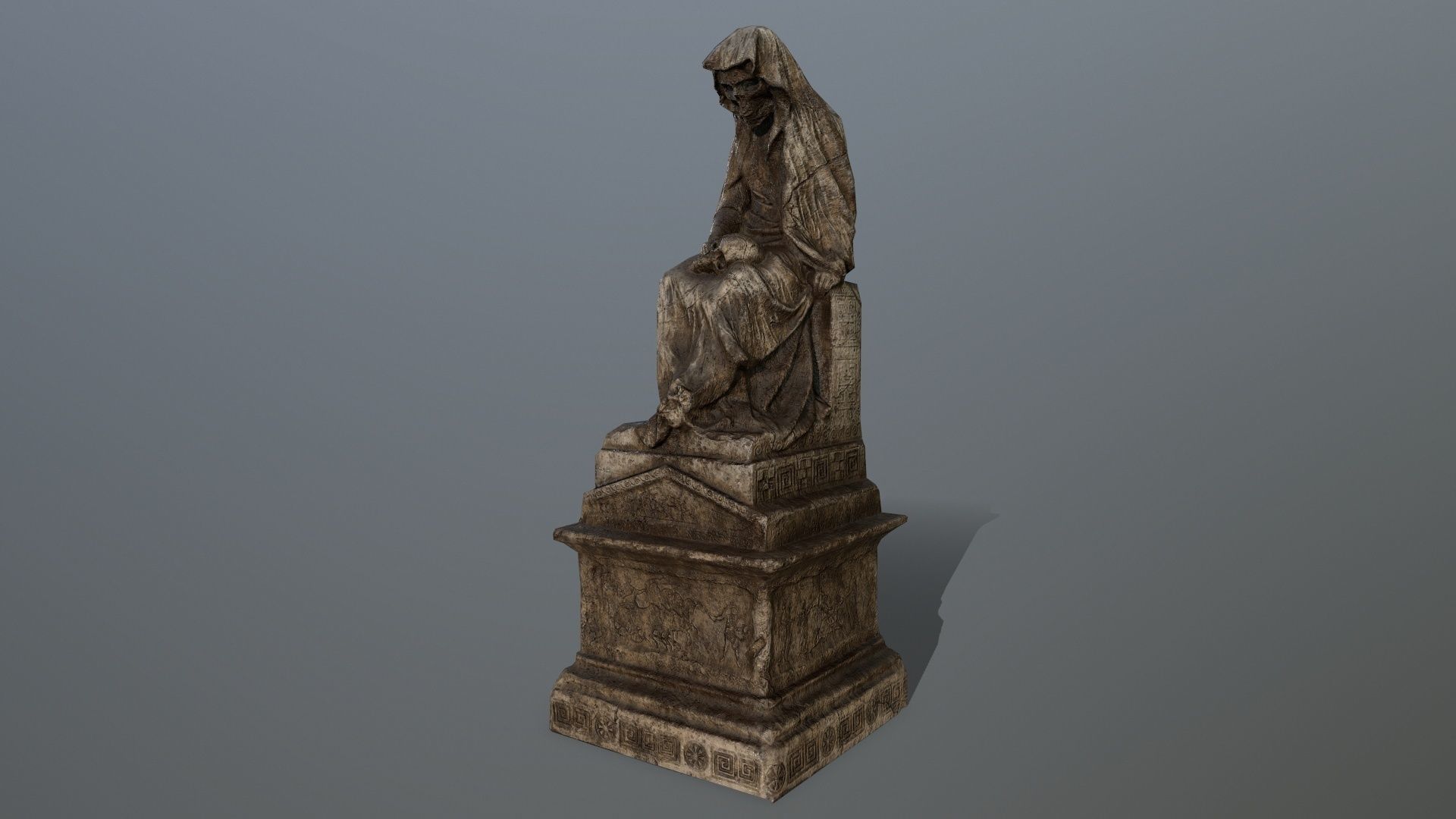 statue 1 Low-poly 3D model_14