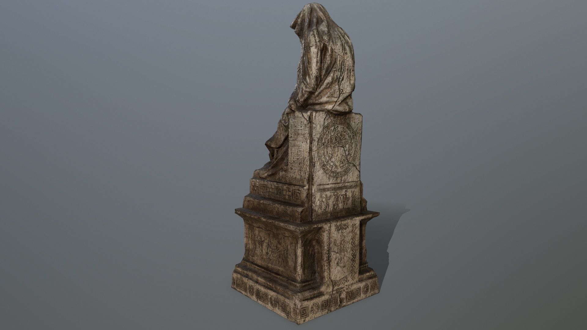 statue 1 Low-poly 3D model_12