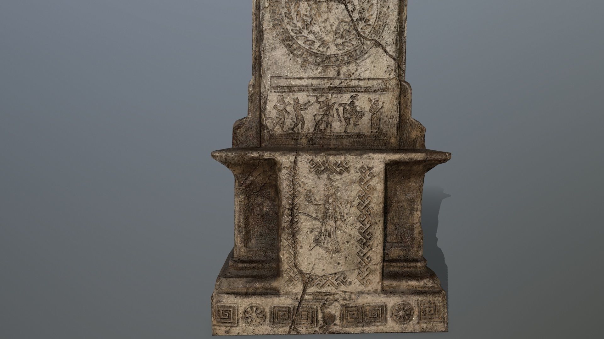 statue 1 Low-poly 3D model_4