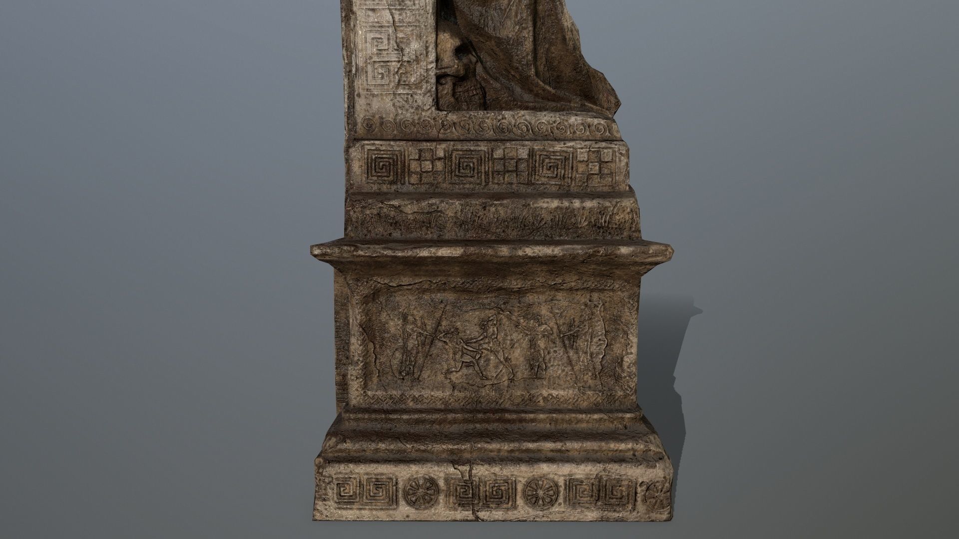 statue 1 Low-poly 3D model_3