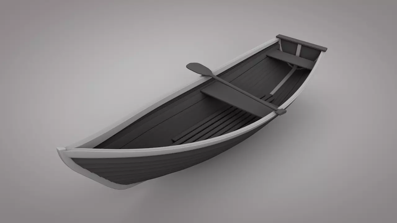 Wooden Boats 3D model_0