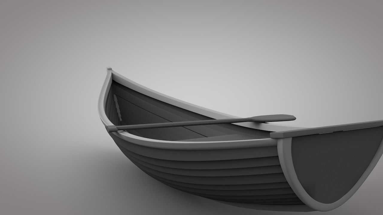 Wooden Boats 3D model_2