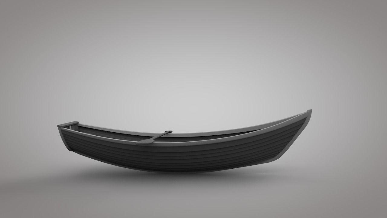 Wooden Boats 3D model_1