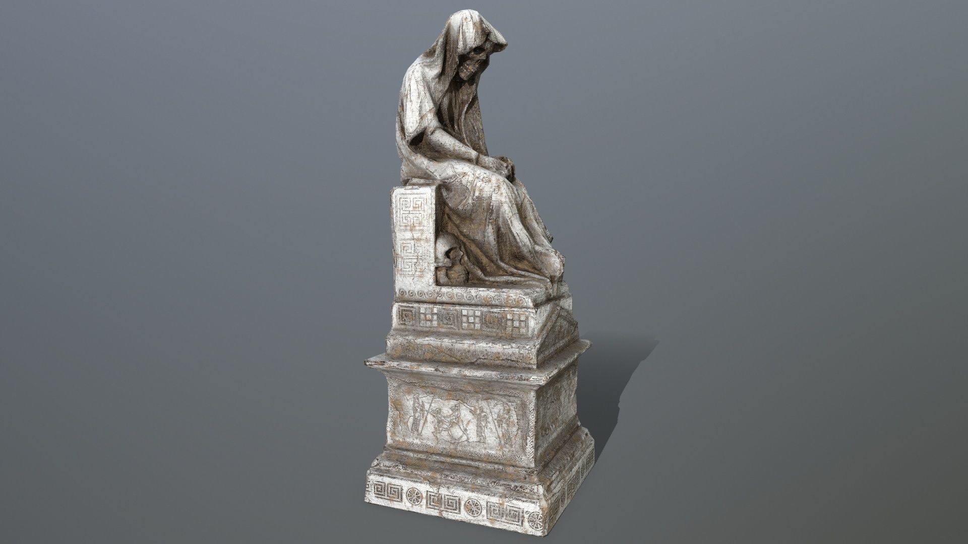 statue 1 Low-poly 3D model_8