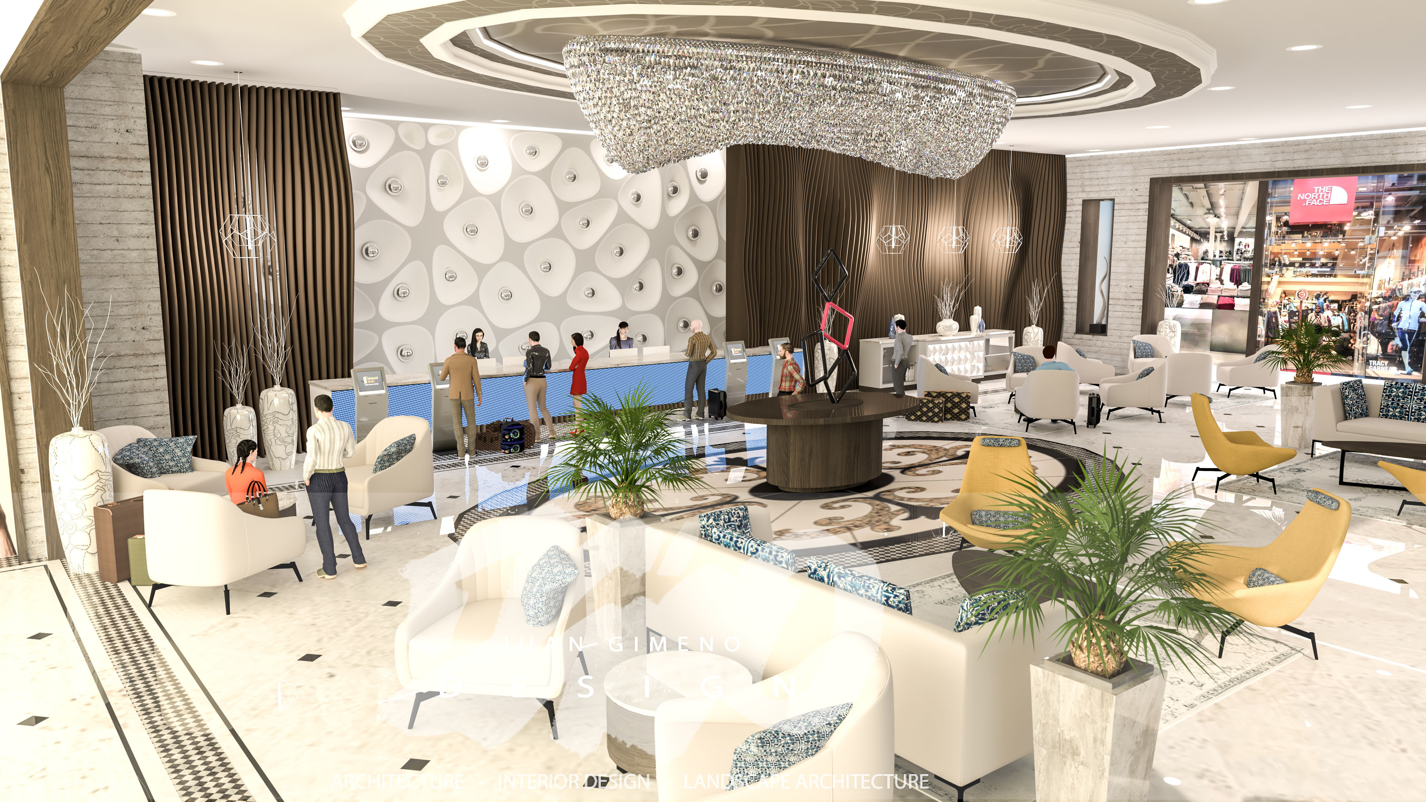 Interior Hotel Lobby - interior only 3D model_1